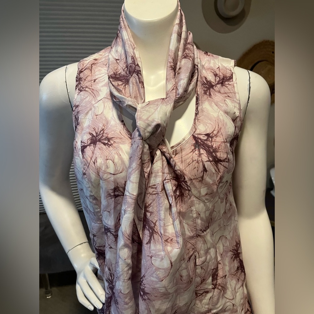 Vivienne Tam tie neck blouse tank size small